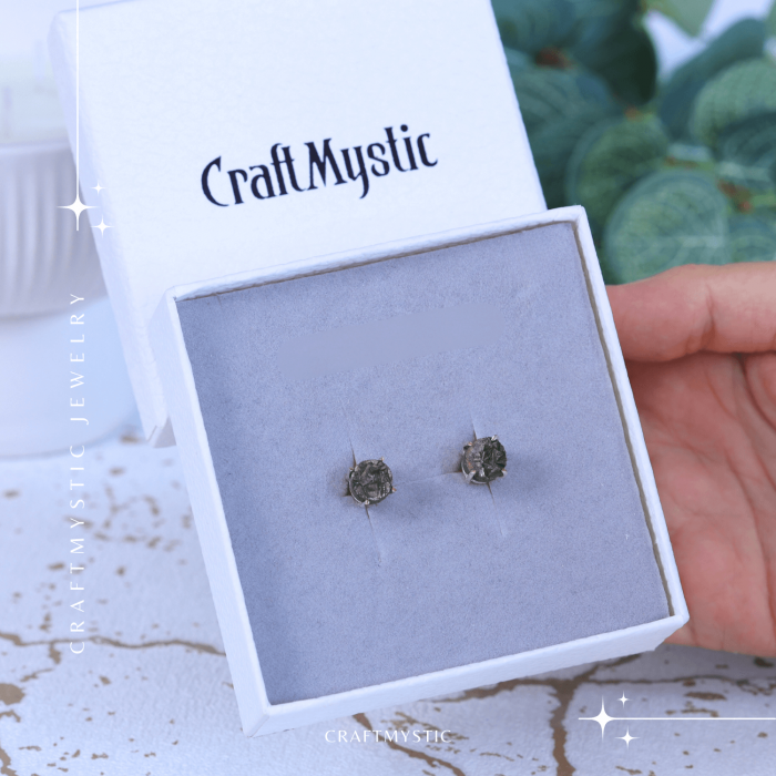 Cercei Eleganti cu Pirita Naturala, inchidere pe surub, pentru protectie si noroc [8]