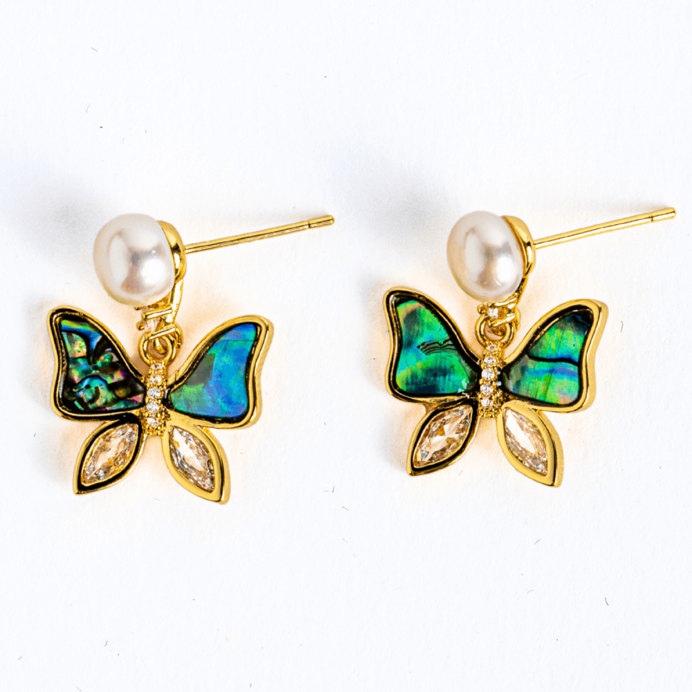 Cercei fluture cu perla naturala – Rafinament si renastere [1]