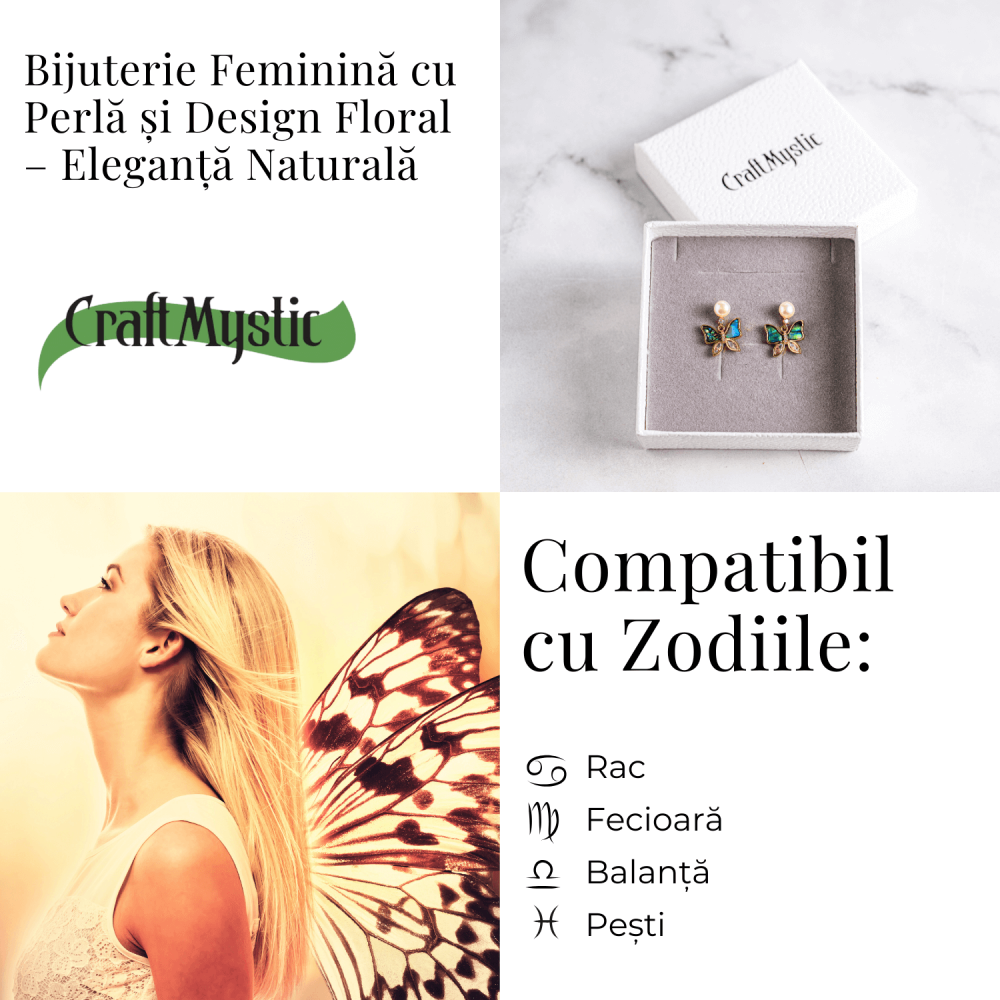 Cercei fluture cu perla naturala – Rafinament si renastere [4]