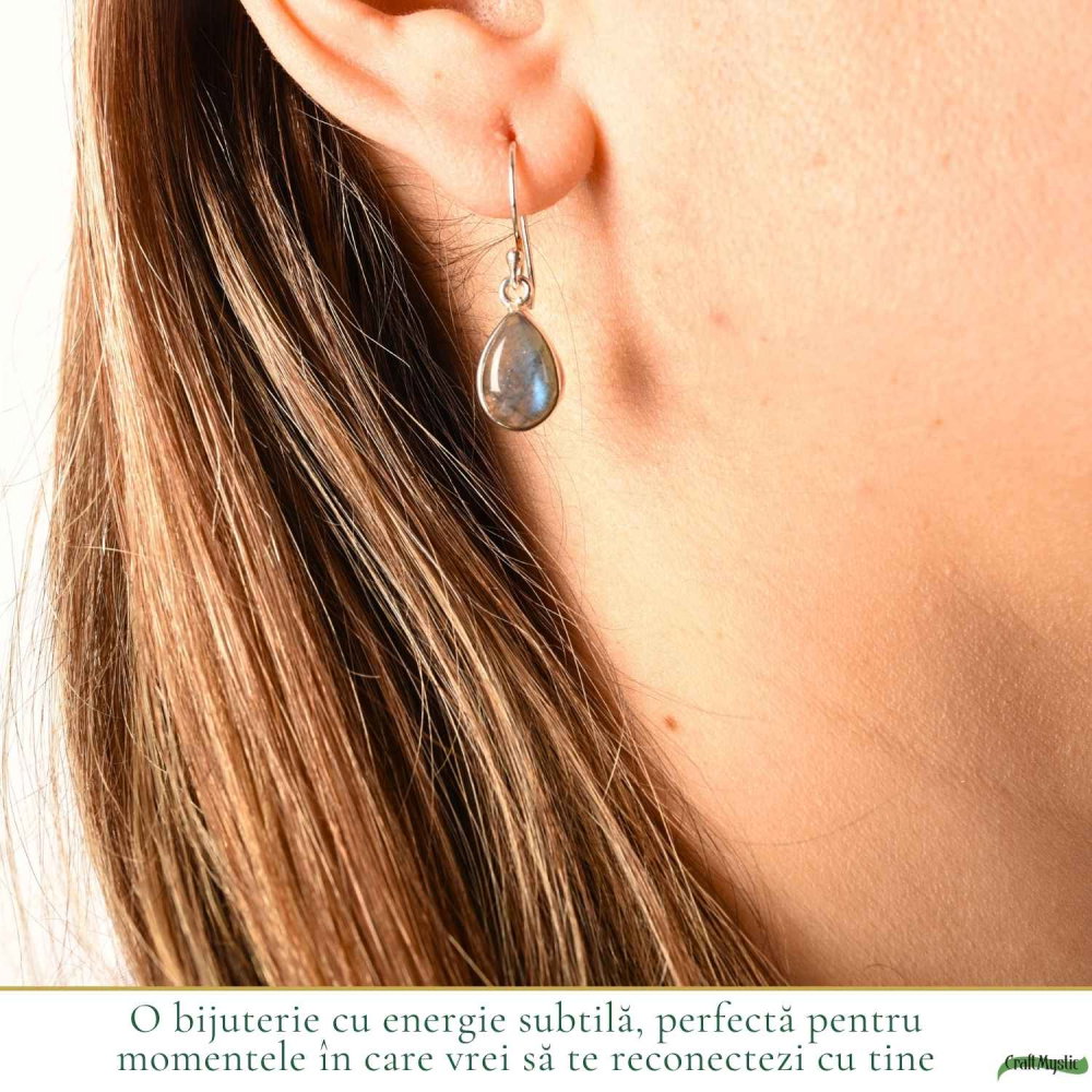 Cercei Labradorit Lacrima Argint 925 – Protectie si Echilibru Interior [2]