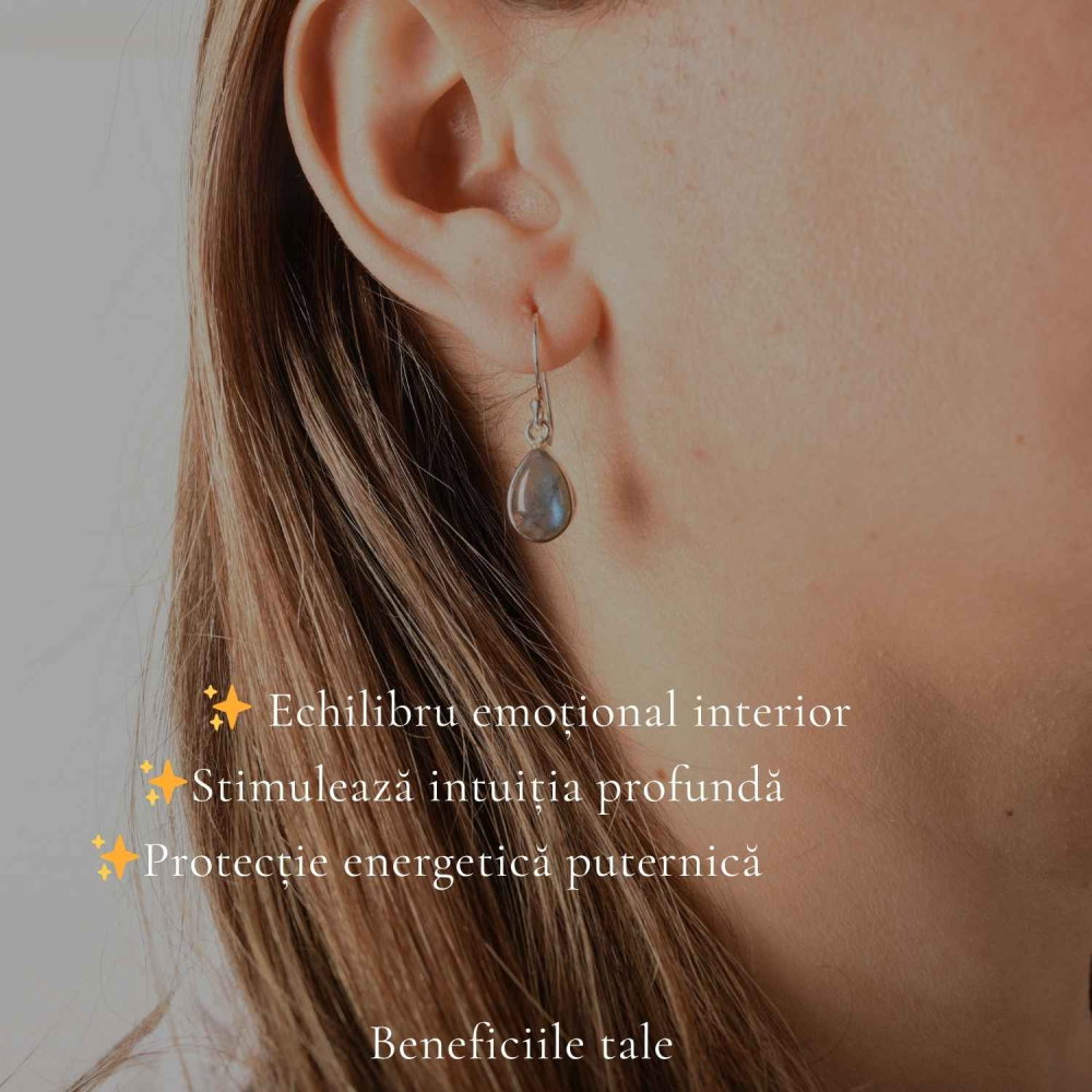 Cercei Labradorit Lacrima Argint 925 – Protectie si Echilibru Interior [4]