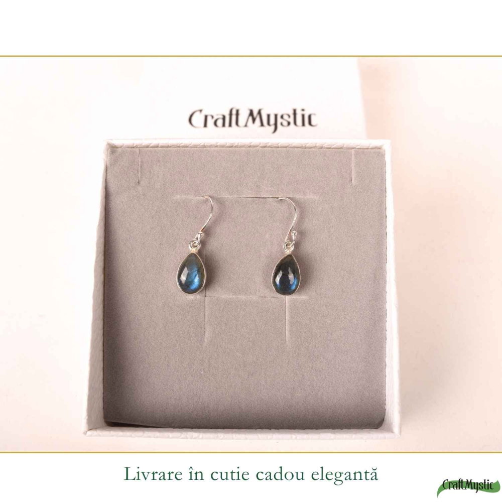 Cercei Labradorit Lacrima Argint 925 – Protectie si Echilibru Interior [6]