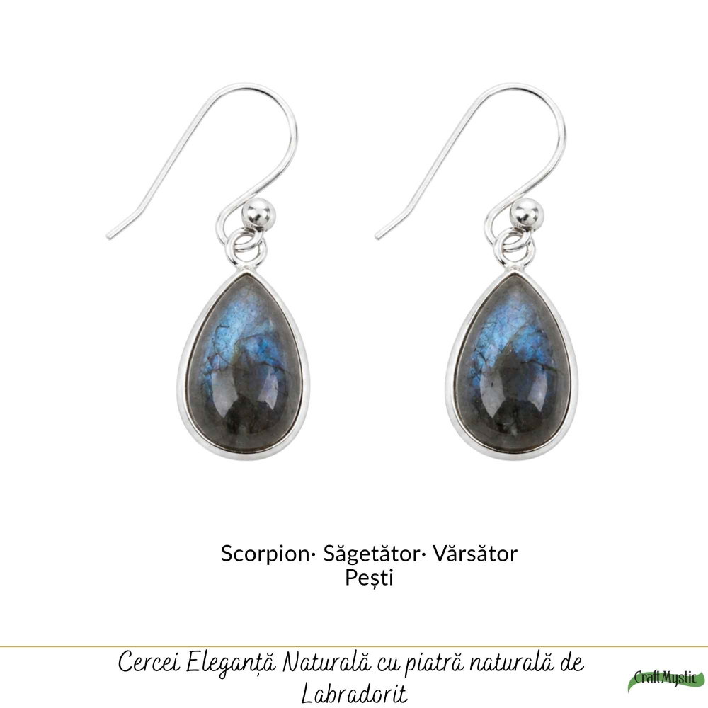Cercei Labradorit Lacrima Argint 925 – Protectie si Echilibru Interior [5]