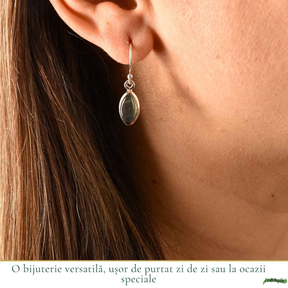 Cercei Labradorit forma Delica Argint 925 – Protectie si Intuitie [2]