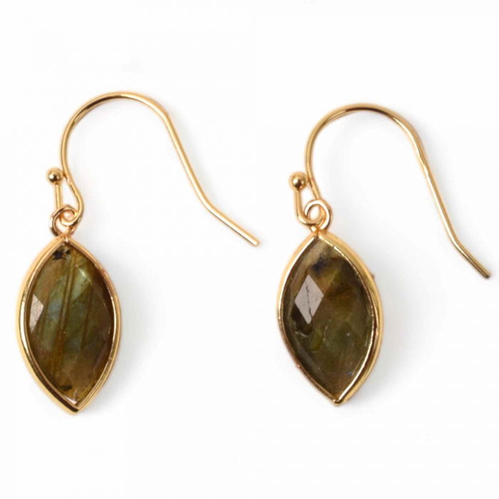 Cercei cu Piatra Semipretioasa Labradorit Naturala in forma de lacrima [1]