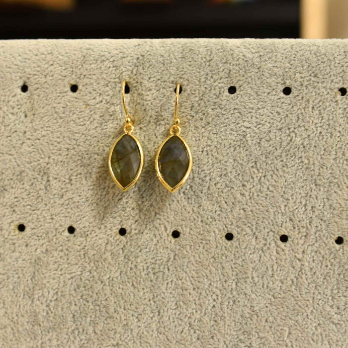 Cercei cu Piatra Semipretioasa Labradorit Naturala in forma de lacrima [7]