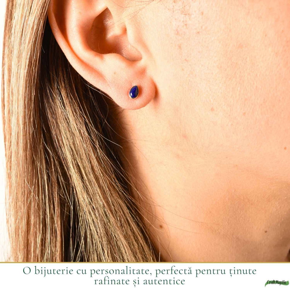 Cercei argint 925 lacrima cu Lapis Lazuli – claritate si incredere interioara [2]