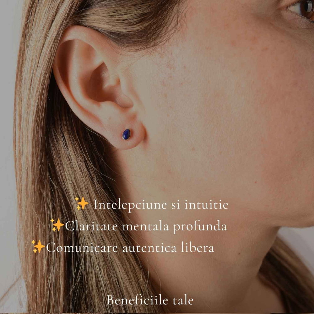 Cercei argint 925 lacrima cu Lapis Lazuli – claritate si incredere interioara [3]