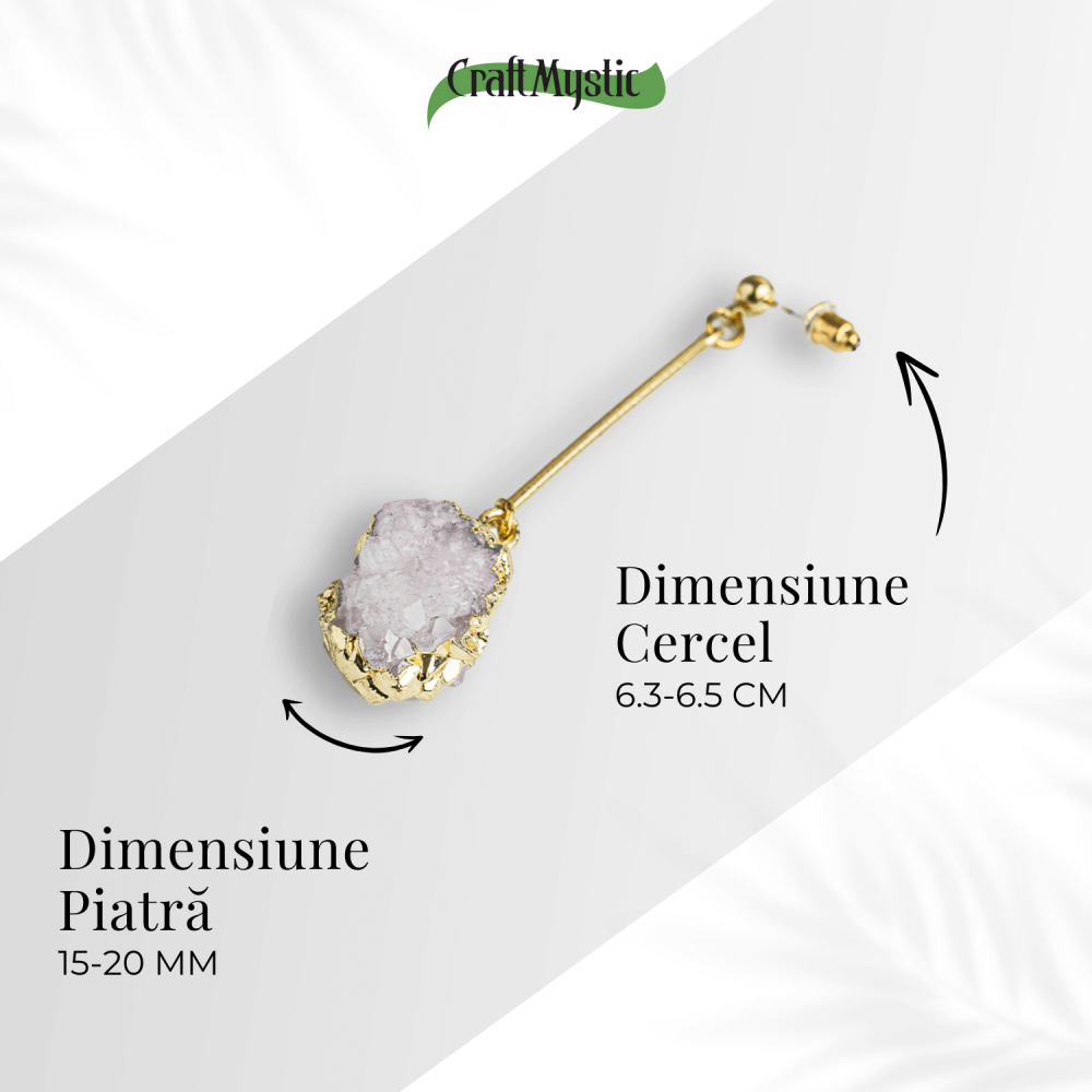 Piatra Luminii – Cercei cu Druzy pentru echilibru si frumusete [4]