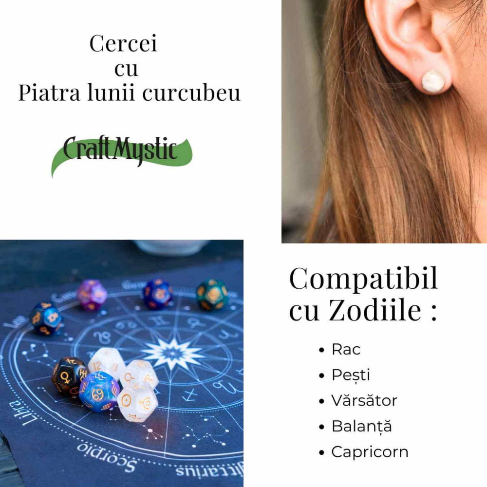 Cercei cu Piatra Lunii Curcubeu - Echilibru si Inspiratie [5]