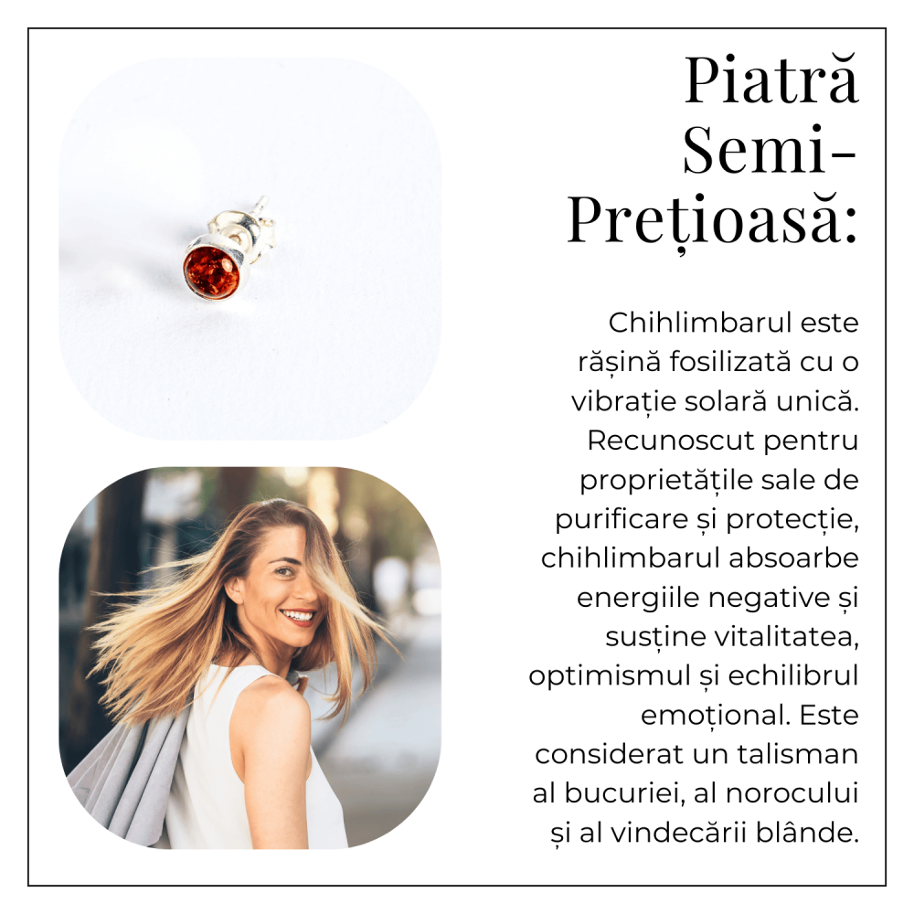 Rafinament discret – Cercei Finuti din Argint 925 cu Chihlimbar [8]