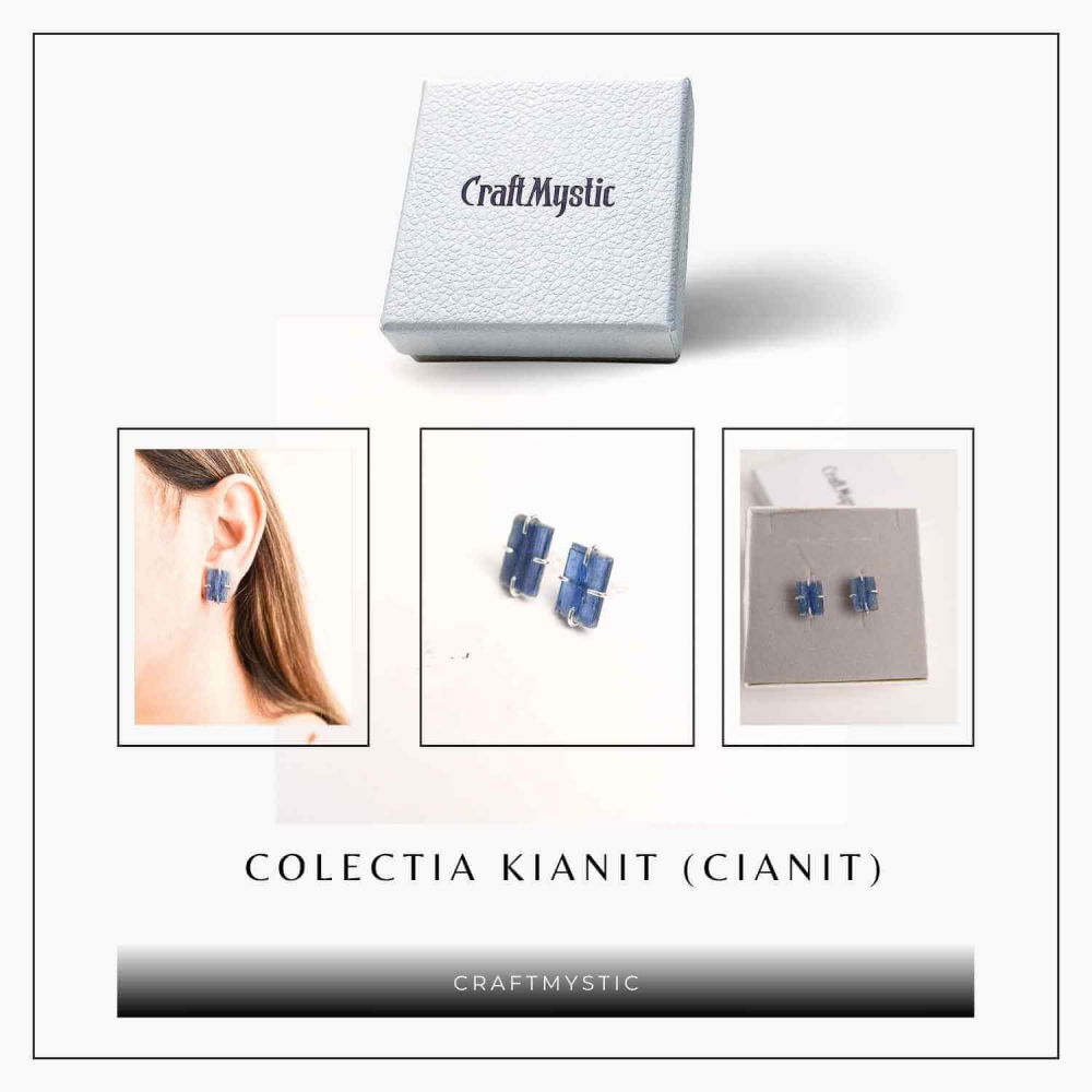 Cercei cu Kianit (Cianit) Albastru – Echilibru si Claritate Mentala [7]