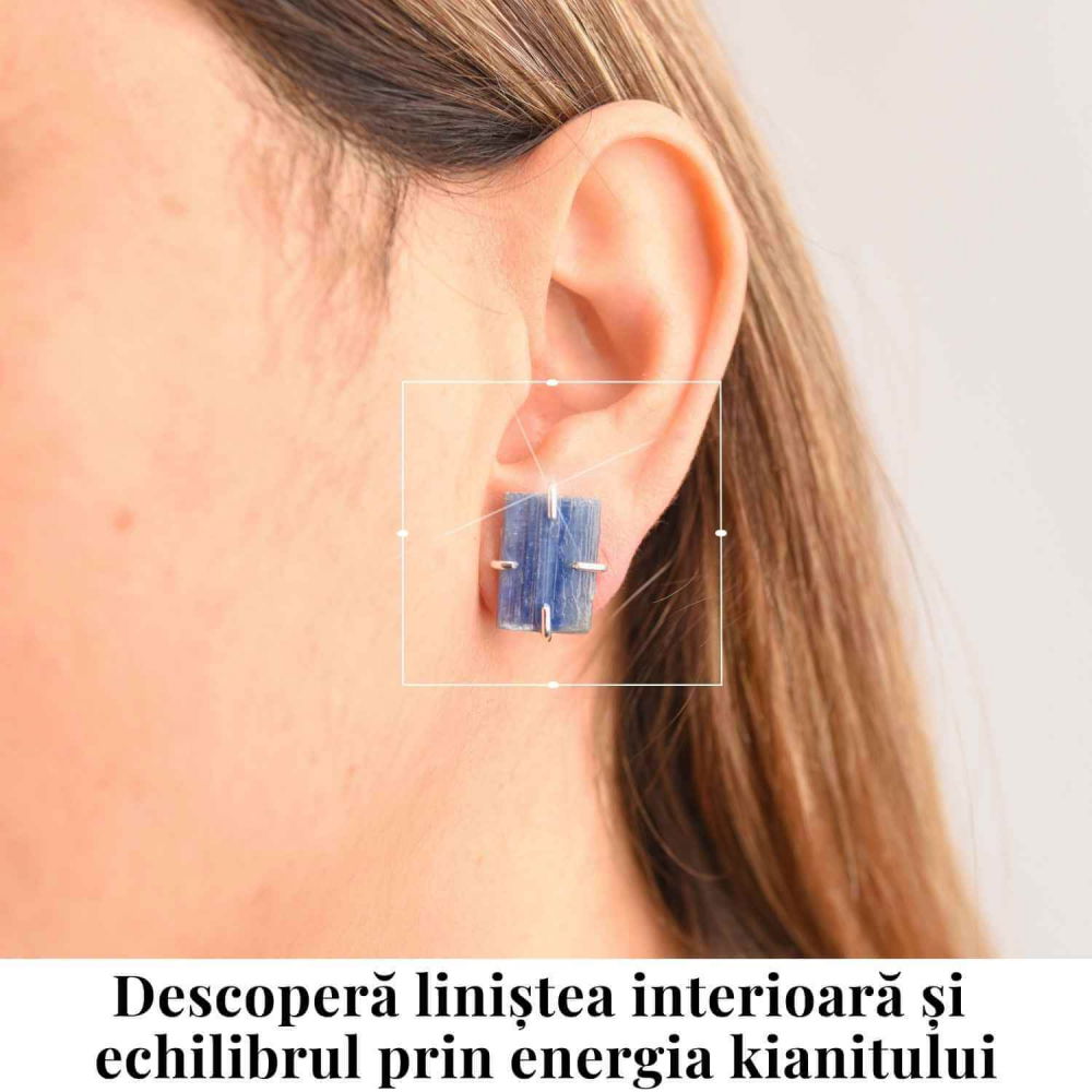Cercei cu Kianit (Cianit) Albastru – Echilibru si Claritate Mentala [2]