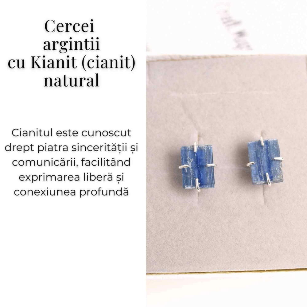 Cercei cu Kianit (Cianit) Albastru – Echilibru si Claritate Mentala [3]