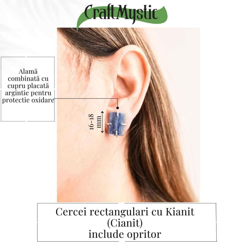 Cercei cu Kianit (Cianit) Albastru – Echilibru si Claritate Mentala [4]