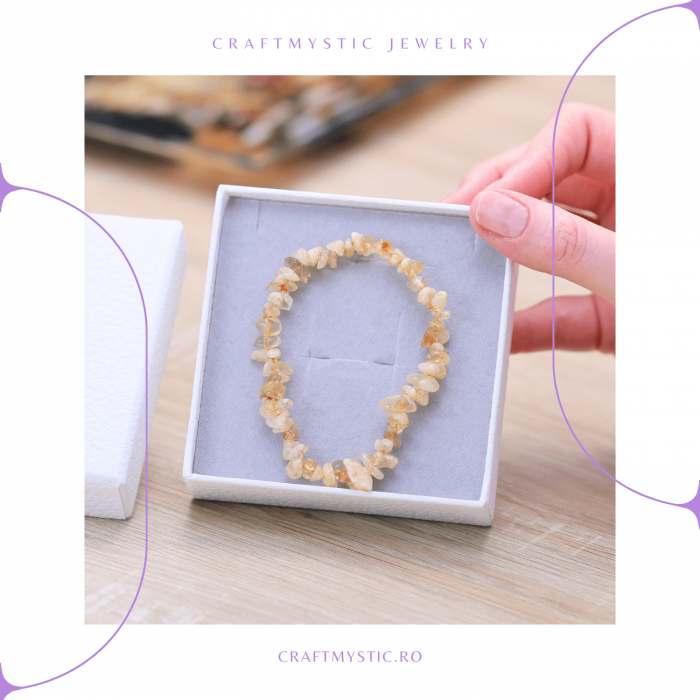 Bratara Elastica cu Chipsuri de Citrin [2]