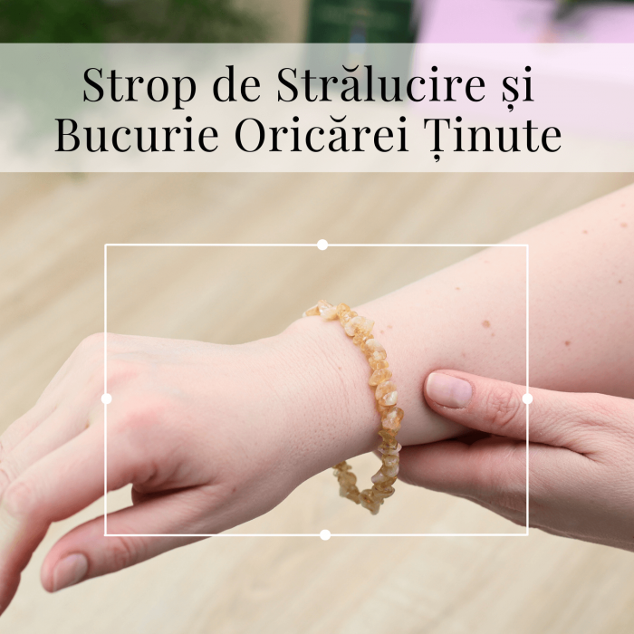Bratara Elastica cu Chipsuri de Citrin [4]