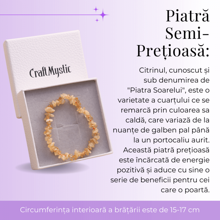 Bratara Elastica cu Chipsuri de Citrin [6]