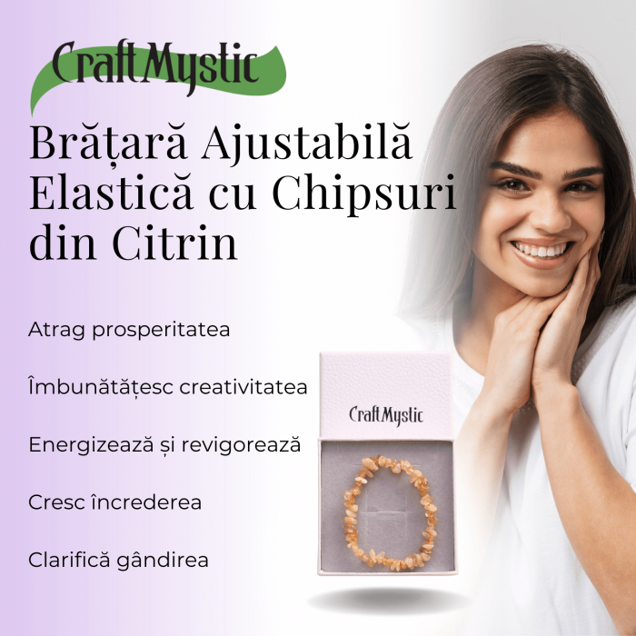 Bratara Elastica cu Chipsuri de Citrin [5]