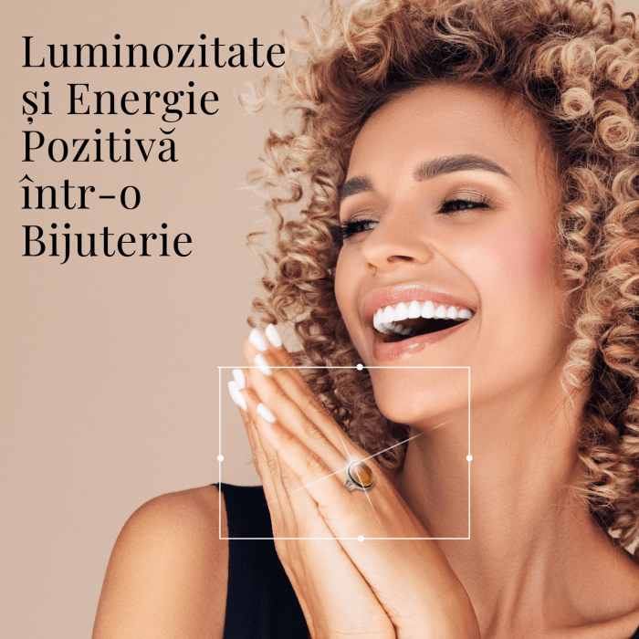 Inel Ajustabil Argintiu cu Citrin Natural [7]