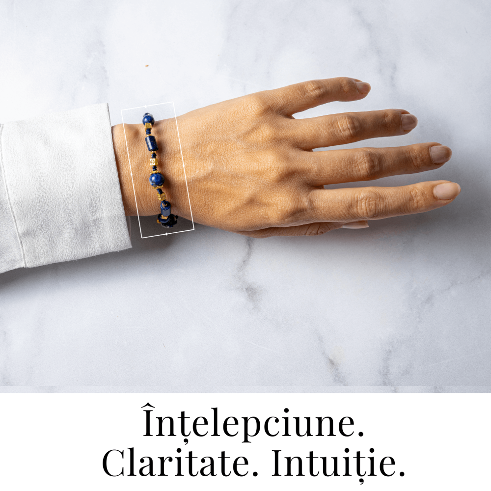 Protectie si Claritate – Bratara Impletita din Lapis Lazuli Natural, Lucrata Manual [2]