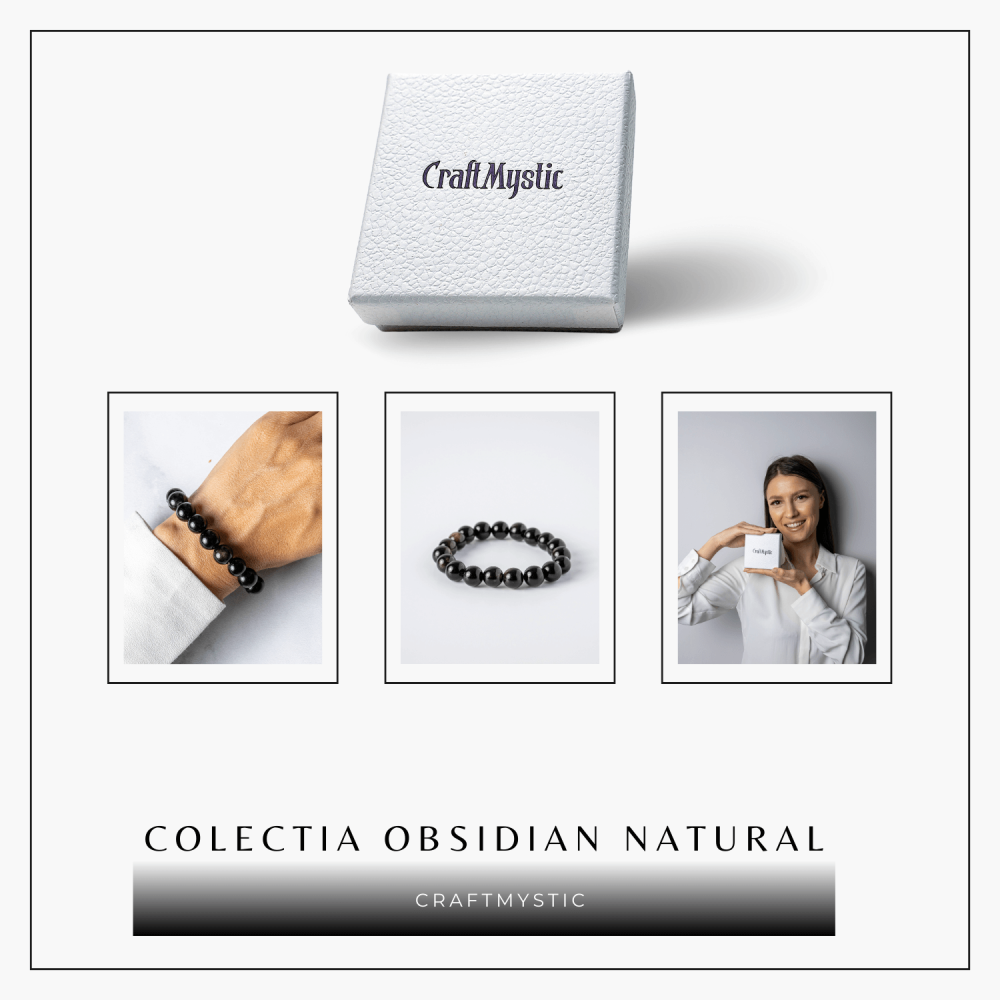 Energie si Protectie – Bratara din Obsidian Auriu Natural 10mm [8]