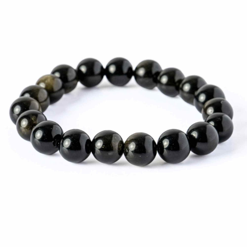 Energie si Protectie – Bratara din Obsidian Auriu Natural 10mm [1]