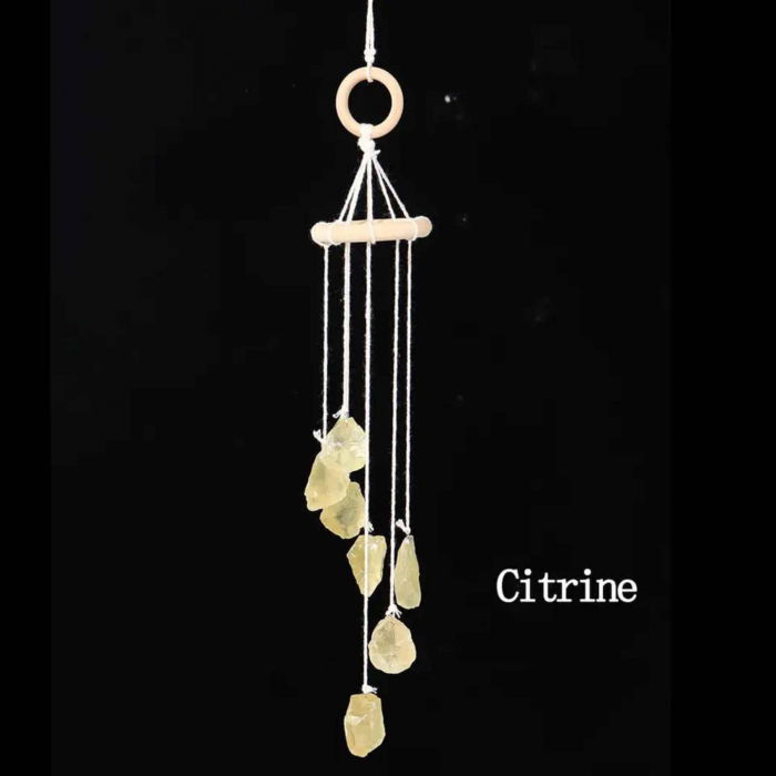 Clopotel de Vant Artizanal cu Pietre Semipretioase de Citrin - Armonie si Eleganta in Casa Ta [4]