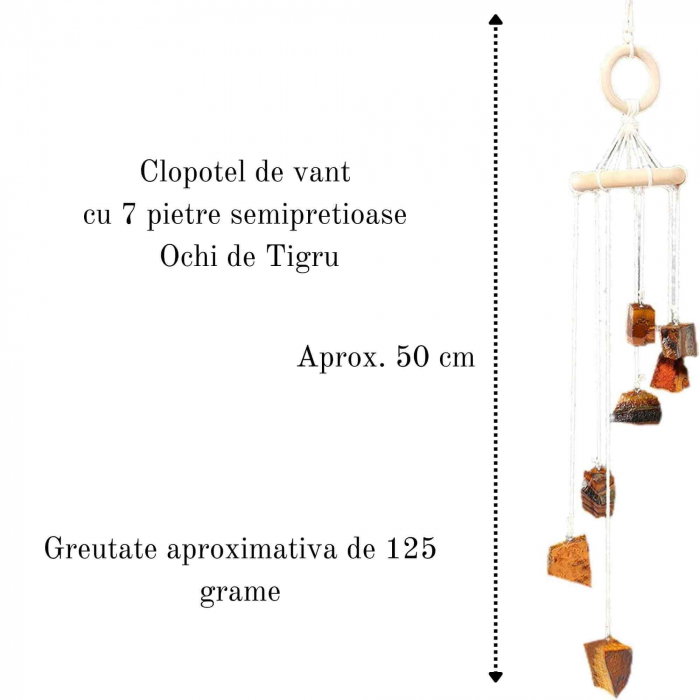 Clopotel de Vant cu Ochi de Tigru - Armonie, Energie si Rafinament in Casa Ta [2]