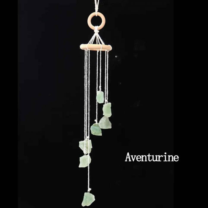 Clopotel de Vant cu Pietre Semipretioase de Aventurin Verde - Prosperitate, Armonie si Frumusete in Decorul Tau [4]