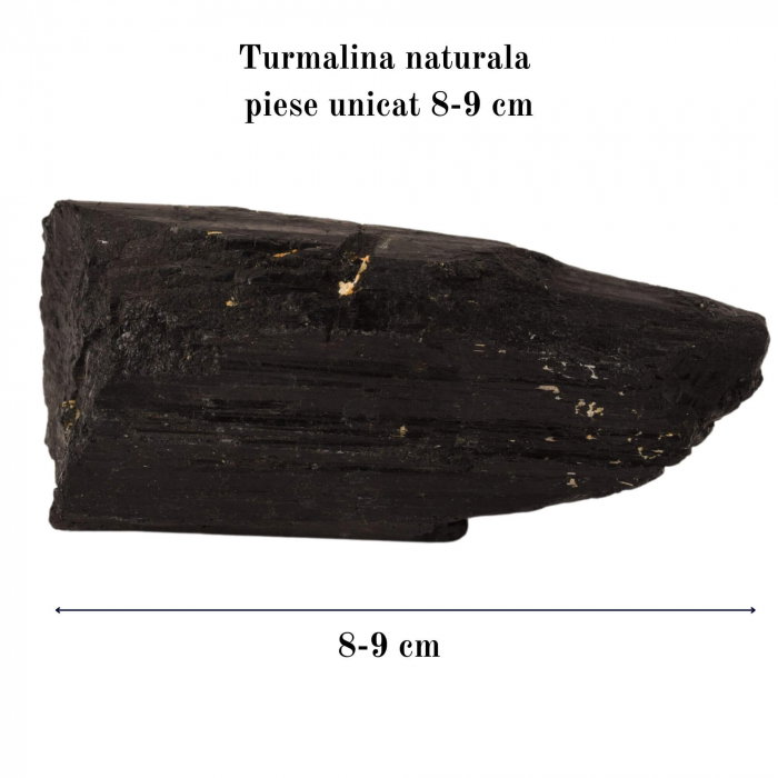 Cristal natural unicat de vindecare Turmalina neagra pietre brute 8-9 cm  - Pentru energie pozitiva, protectie [2]