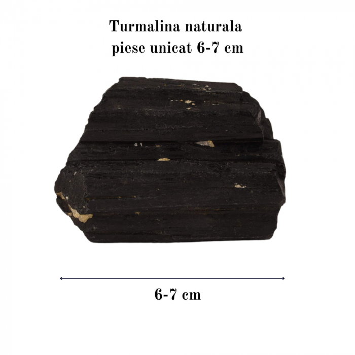 Cristal natural unicat de vindecare Turmalina neagra pietre brute 8-9 cm  - Pentru energie pozitiva, protectie [2]