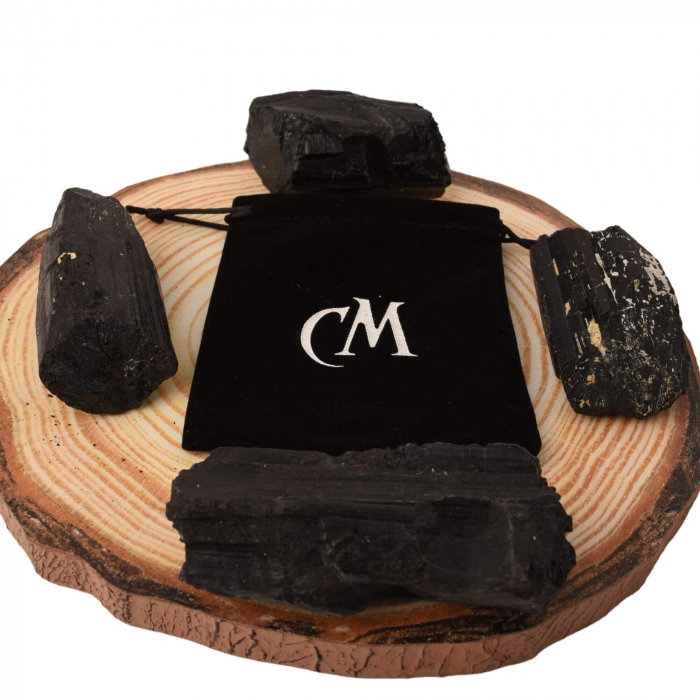 Cristal natural unicat de vindecare Turmalina neagra pietre brute 8-9 cm  - Pentru energie pozitiva, protectie [3]