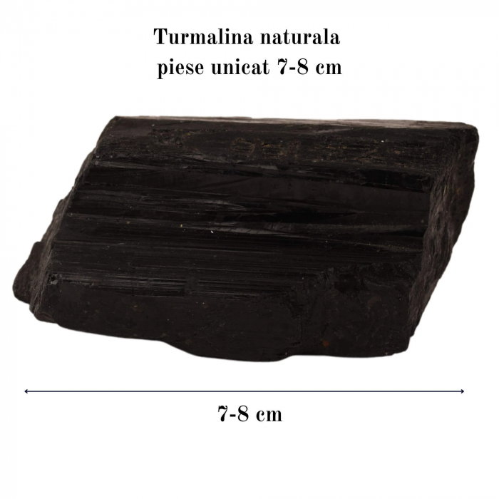 Cristal natural unicat de vindecare Turmalina neagra pietre brute 8-9 cm  - Pentru energie pozitiva, protectie [2]