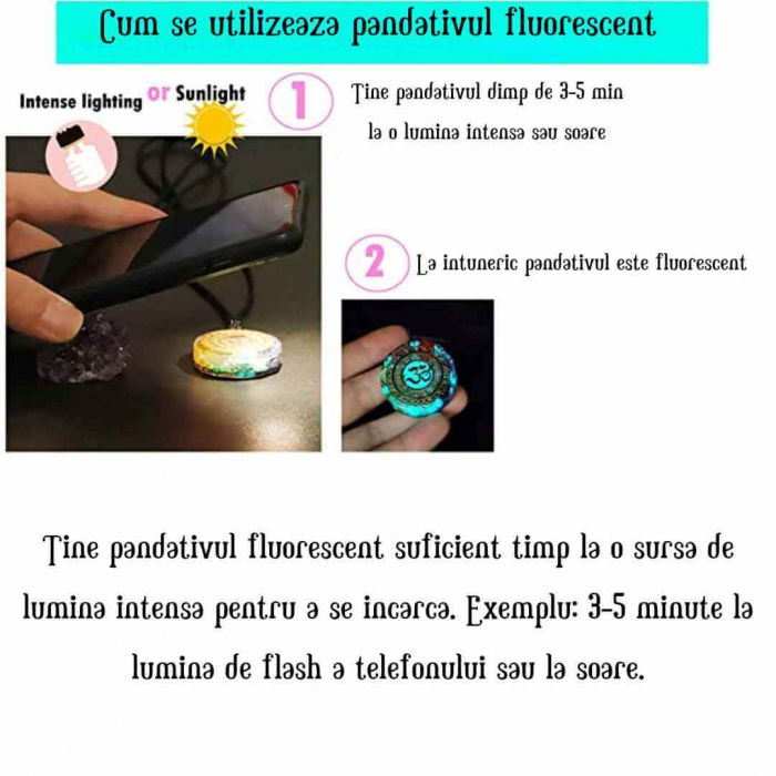 Pandantiv orgonit pentru curatarea si activarea chakrelor cu cristale bionizate Realizat manual [6]