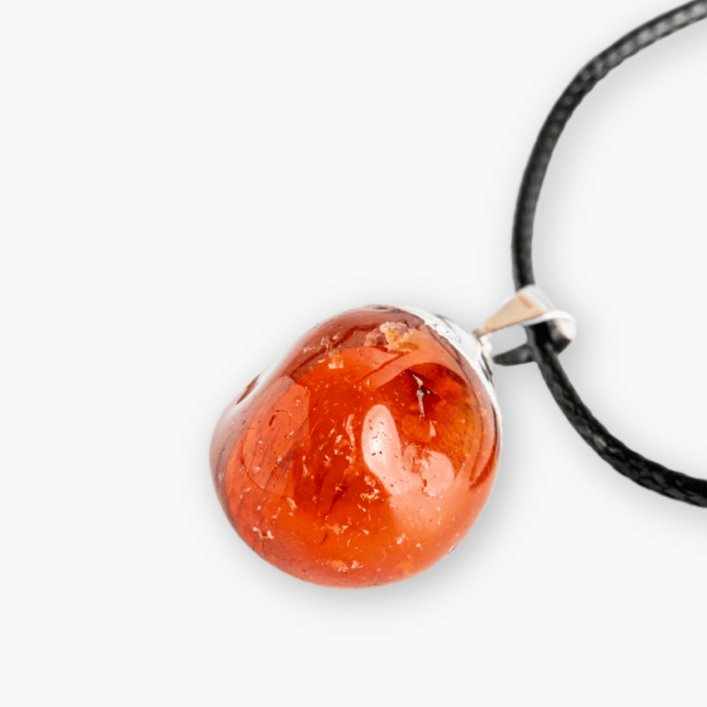 Colier cu Piatra Rulata de Carneol Natural – Energie, Creativitate si Motivare [9]