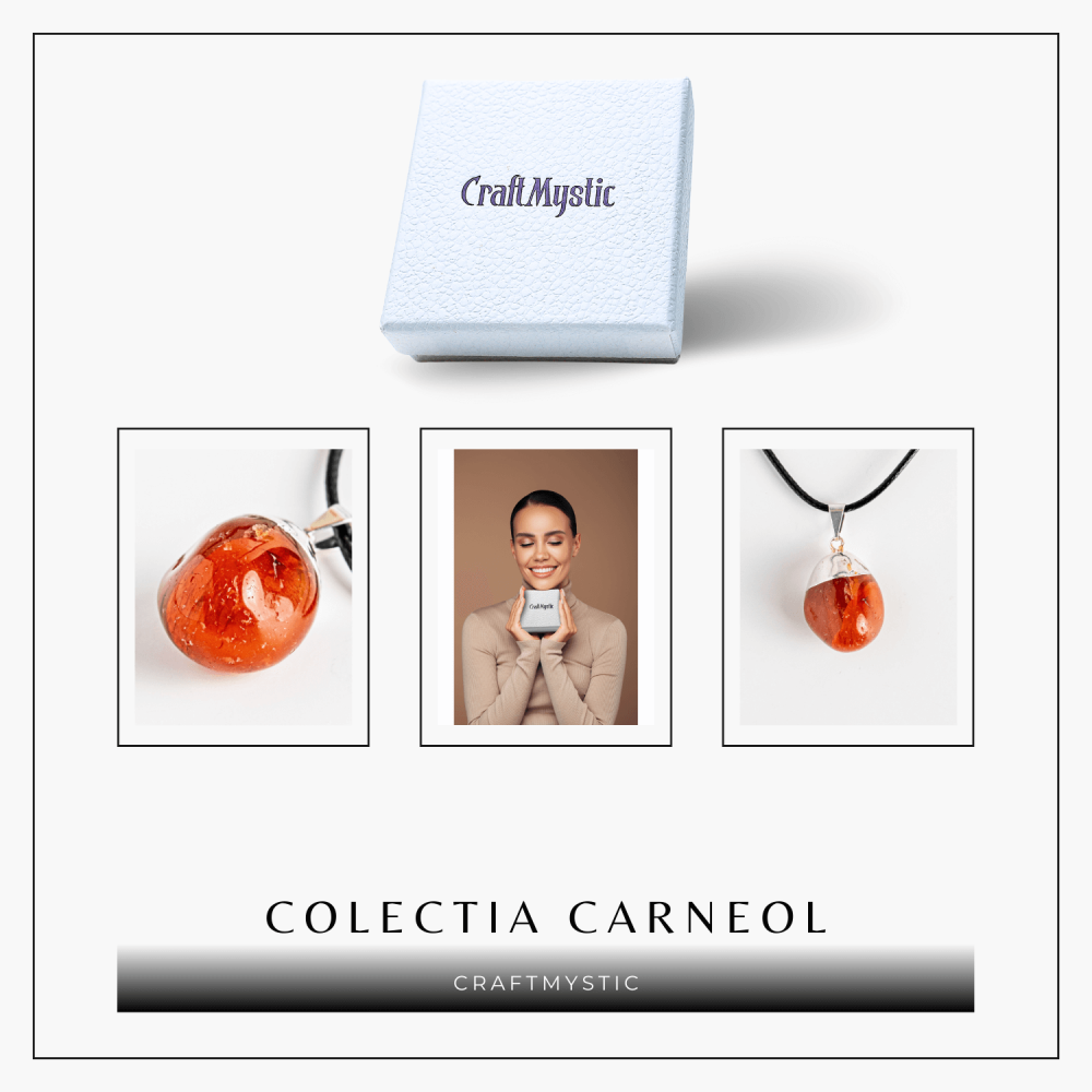 Colier cu Piatra Rulata de Carneol Natural – Energie, Creativitate si Motivare [7]