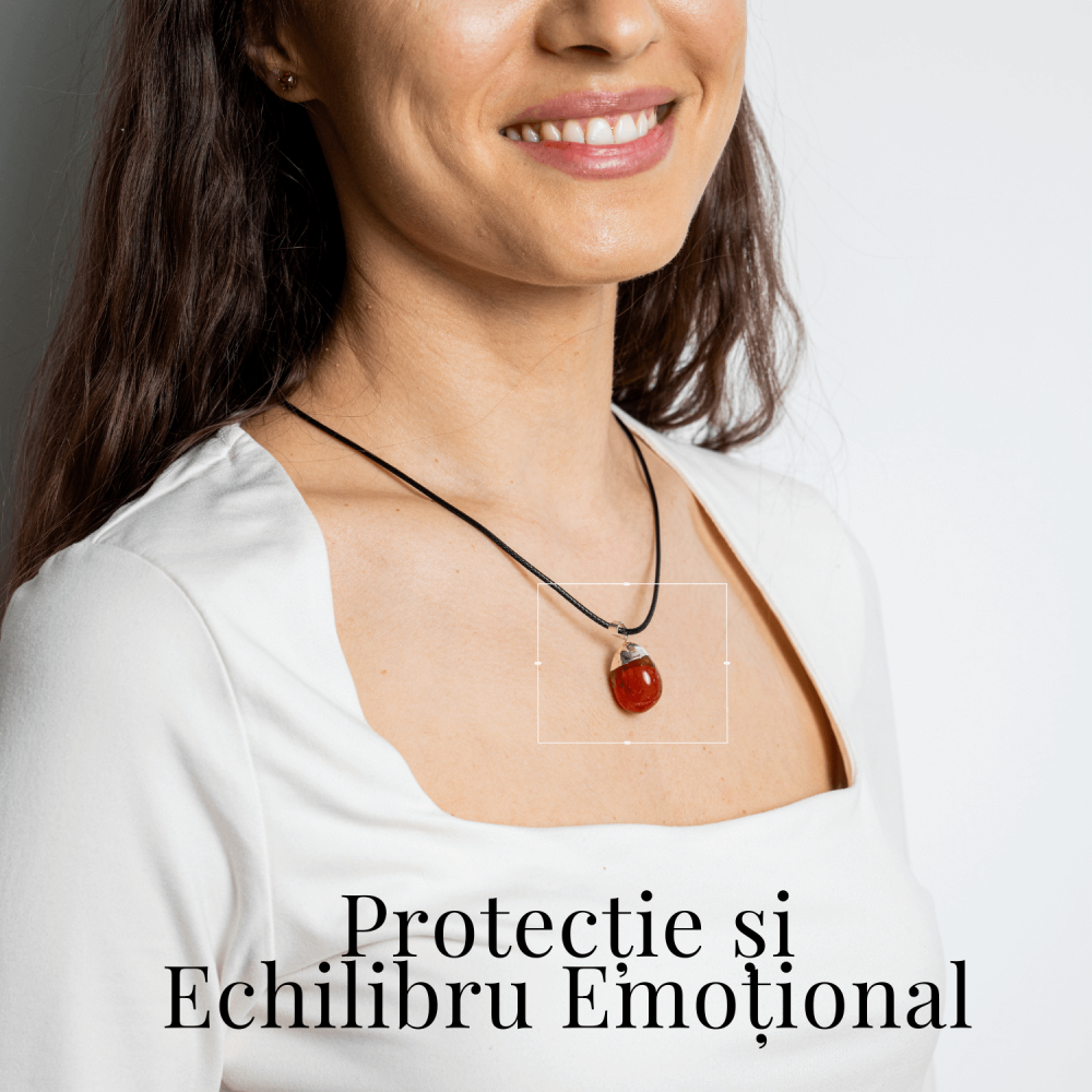 Colier cu Piatra Rulata de Carneol Natural – Energie, Creativitate si Motivare [2]