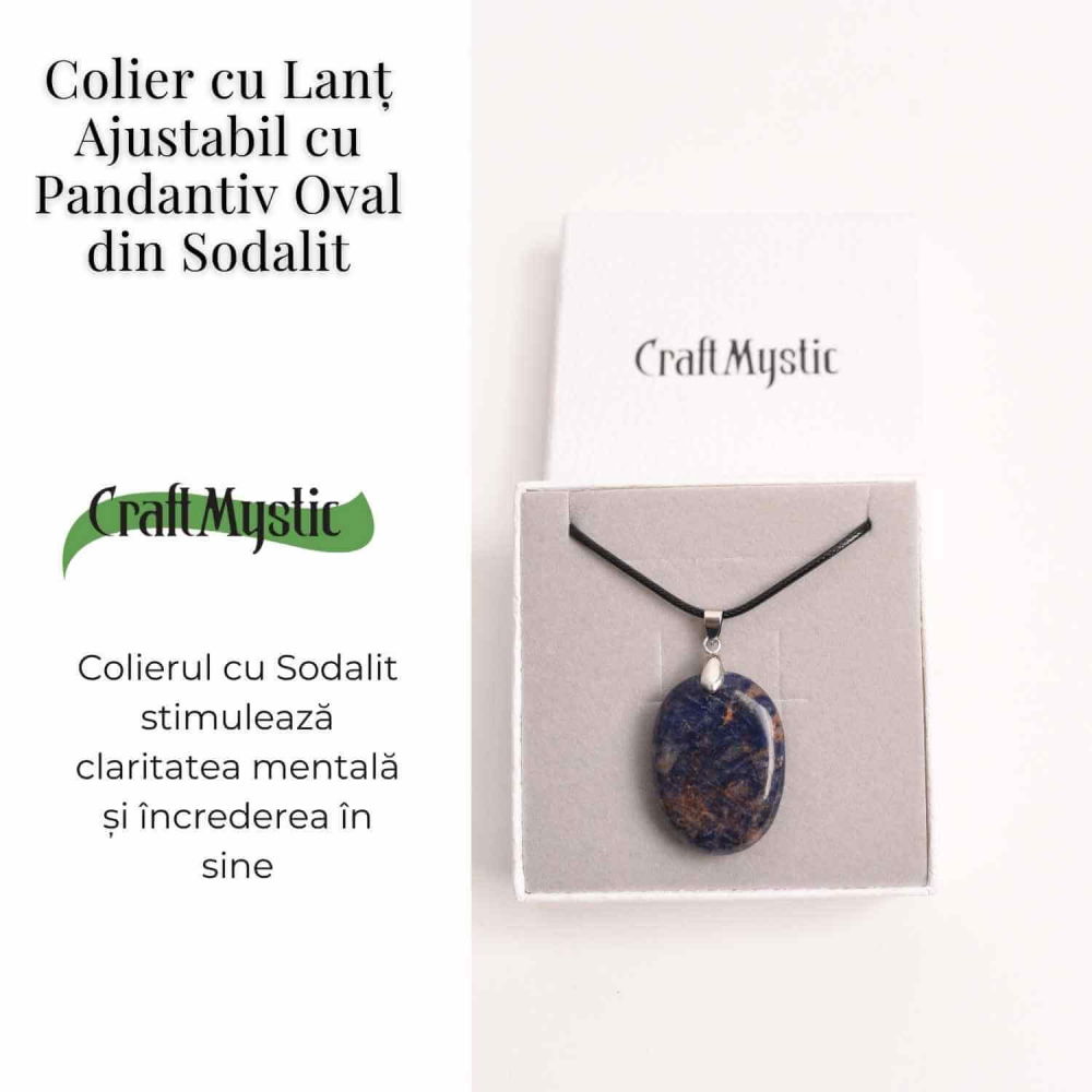 Colier cu Sodalit Natural - Claritate si Conexiune Spirituala [4]