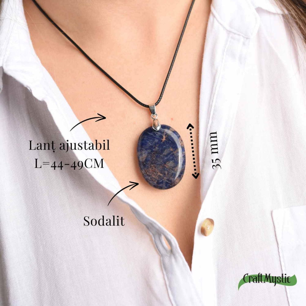 Colier cu Sodalit Natural - Claritate si Conexiune Spirituala [3]