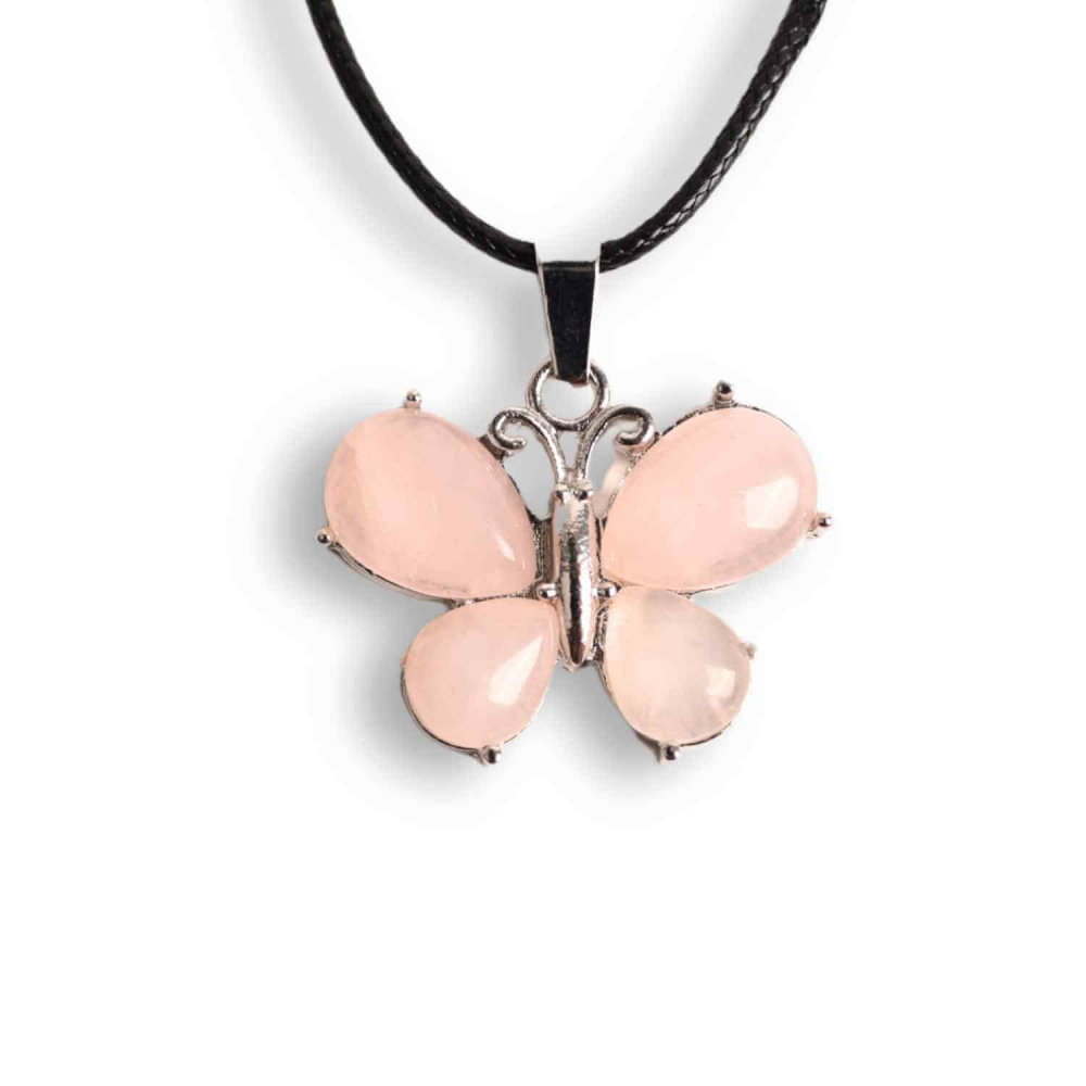 Colier ajustabil fluture cu ametist, ochi de tigru sau cuart roz – Protecție și Eleganță [1]