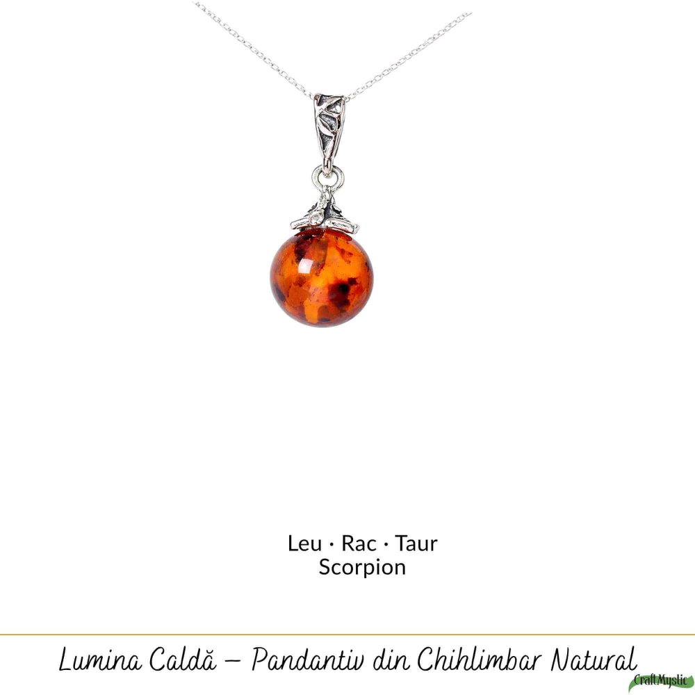 Colier argint 925 bobita cu chihlimbar natural – Vitalitate solara discreta [5]