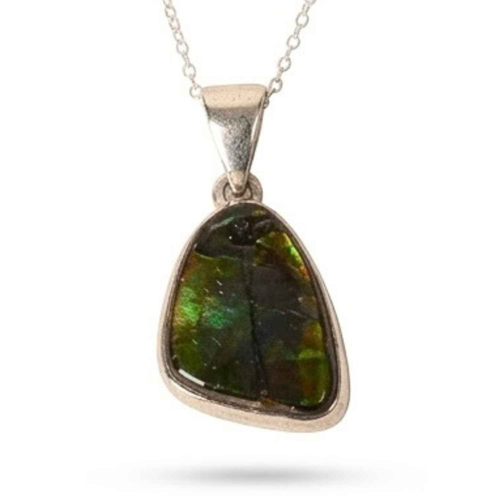 Colier Argint 925 cu Amolit Natural Neregulat – Prosperitate, Energie si Transformare [1]