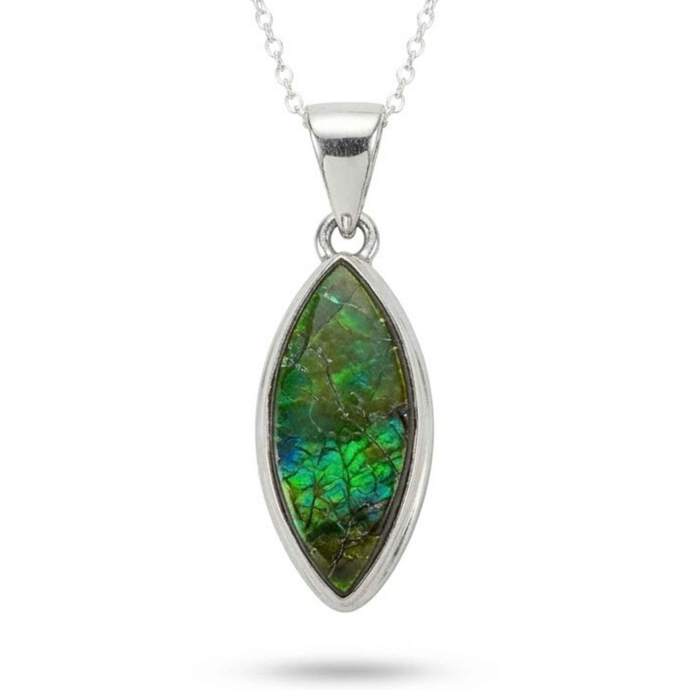 Colier Argint 925 cu Amolit Natural Delica – Prosperitate, Energie si Protectie [1]