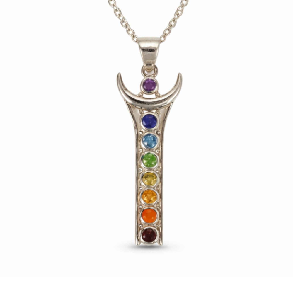 Colier argint 925 cu pietre 7 chakre – echilibru si armonie energetica [1]