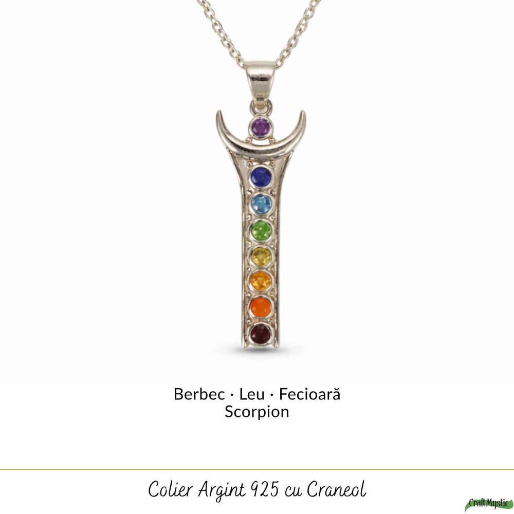 Colier argint 925 cu pietre 7 chakre – echilibru si armonie energetica [5]