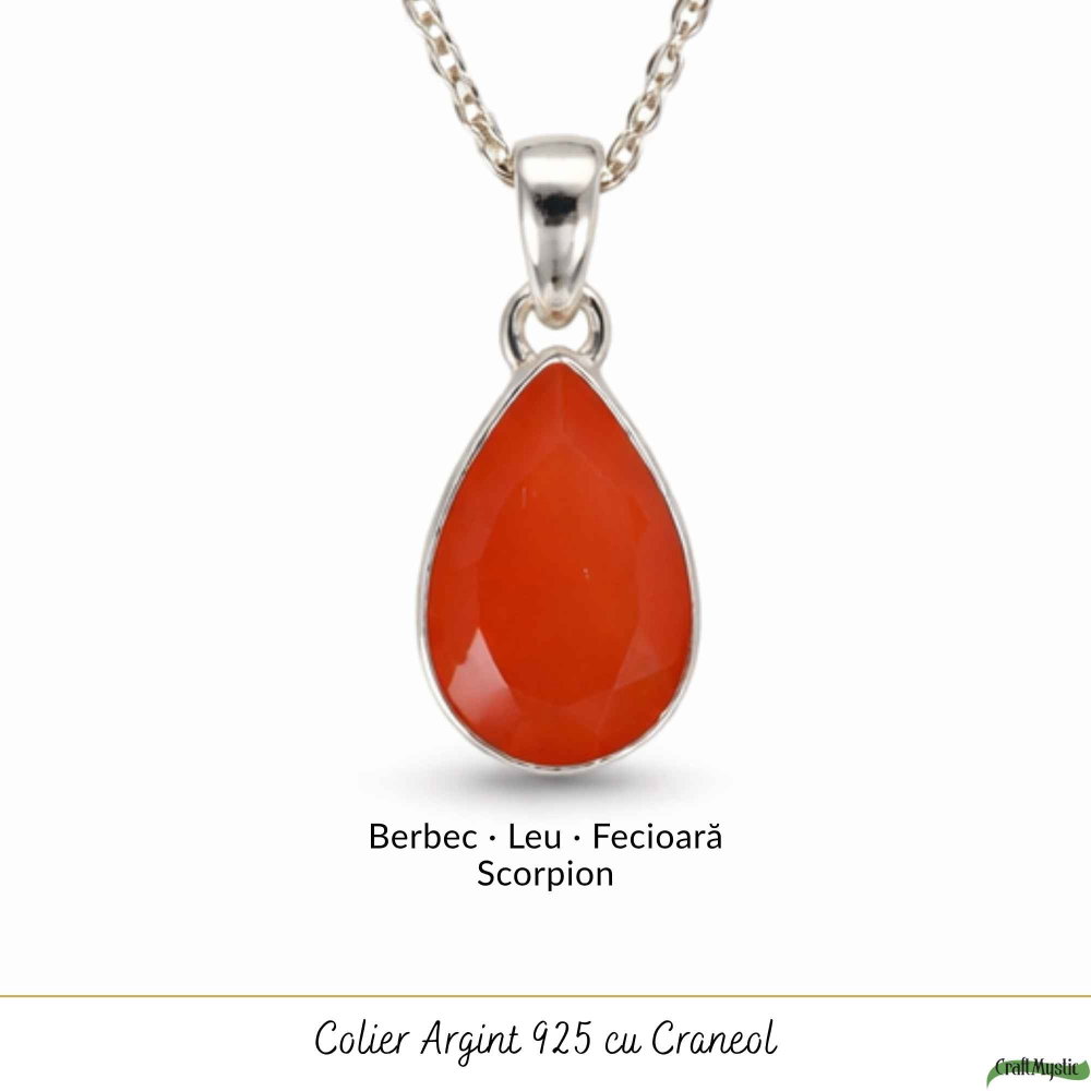 Colier argint 925 cu Carneol fatetat – energie si incredere zilnica [5]