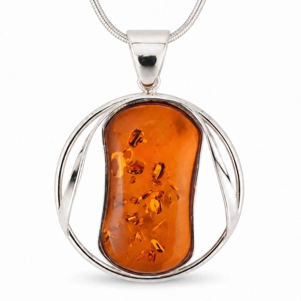 Colier Argint 925 cu Chihlimbar – Eleganta Naturala si Energie Solara [1]