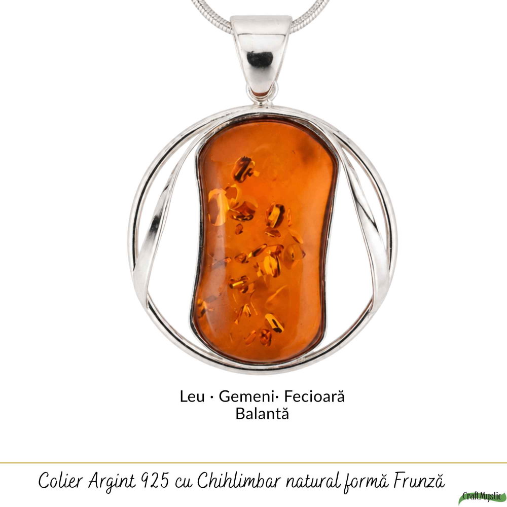 Colier Argint 925 cu Chihlimbar – Eleganta Naturala si Energie Solara [6]