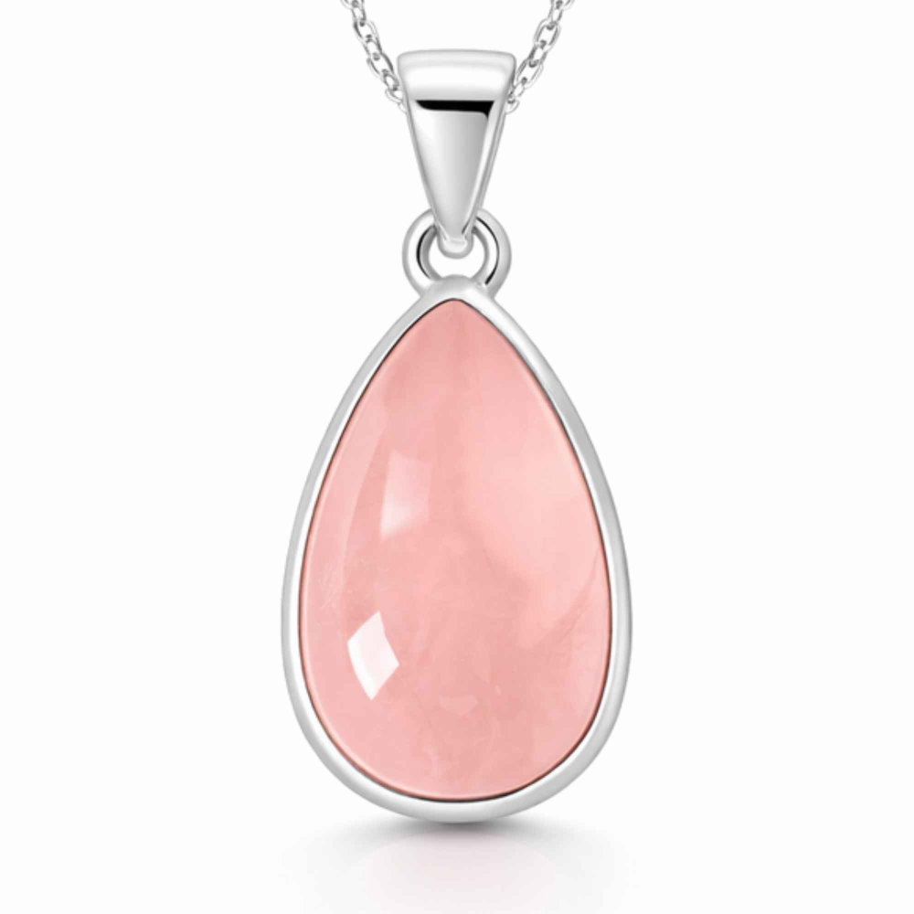 Colier argint 925 cu Cuart Roz lacrima – iubire de sine si echilibru emotional [1]